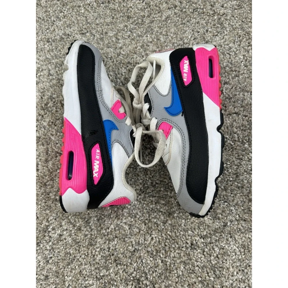 Size 10C Nike Air Max 90 Leather TD White/Pink 833379-107